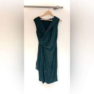 MaxMara Asymmetrical Teal Dress